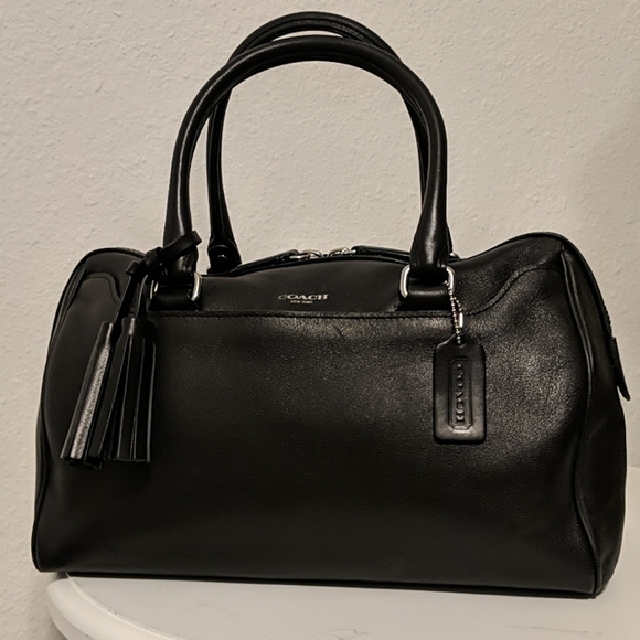 Coach Handbags - Coach Legacy Haley Vintage Black Leather Satchel
